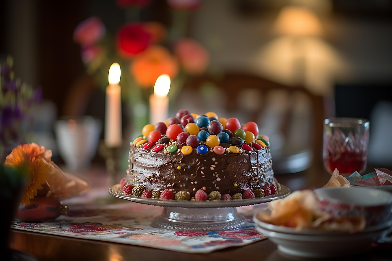 Organiser un anniversaire avec un joli gâteau.